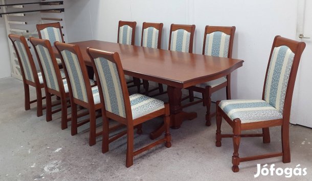 10 személyes Lincoln étkezőgarnitúra, étkező garnitúra asztal, szék 