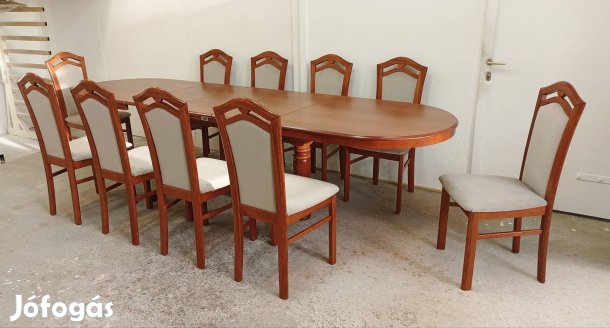 10 személyes Montana étkezőgarnitúra, étkező garnitúra asztal, szék 
