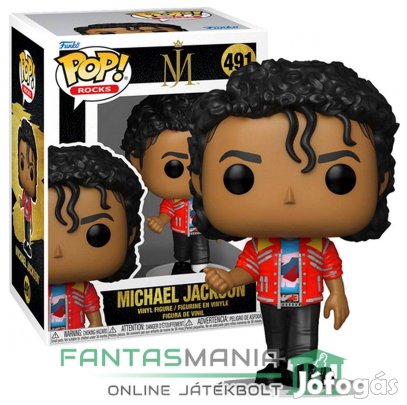 10cm Funko POP 491 Michael Jackson figura Beat It 1982 piros dzsekis