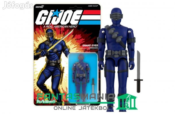 10cm GI Joe / G.I. Joe Retro Collection figura Snake Eyes figura
