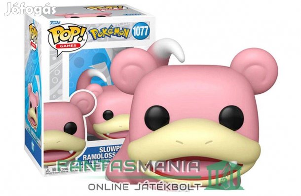 10cmes Funko POP 1011 Pokémon figura Slowpoke rózsaszín viziló