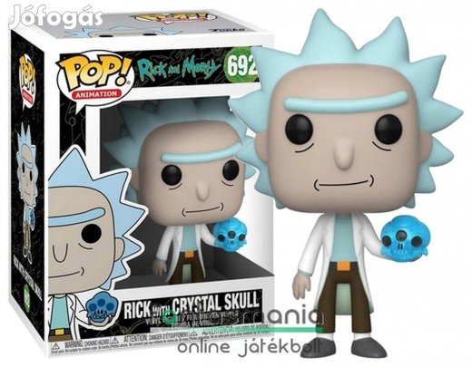 10cmes Funko POP 692 Rick and Morty - Rick with Crystal Skull