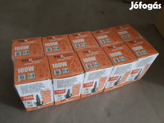 10db 100W hagyományos izzó, égő E27, nem Tungsram