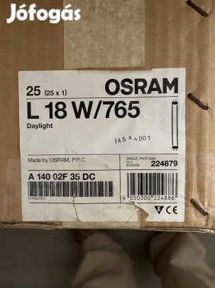 10db 18W T8 fénycső, neon cső, Osram 18W/765, nem Tungsram F7, F74