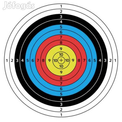 10db 60x60-as Céltábla Lőlap  (4834)