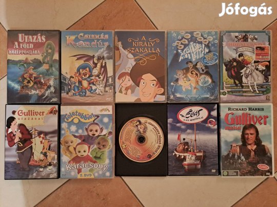 10db DVD mesefilm, van közte bontatlan is