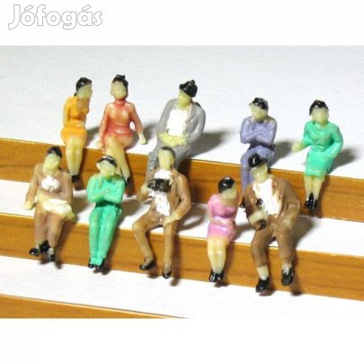 10db Ember Figura Makett ( Ülő ) 1:95 / H0 TT Terepasztal (_)