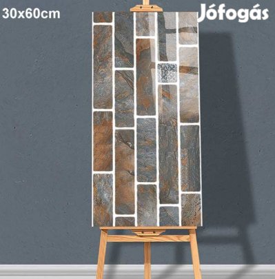 10db. 3D Márványhatású Öntapadós fali Csempe BM31 30x60cm (5735)