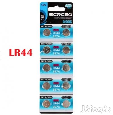 10db.  LR44 / AG13 Lithium LiMnO2 Gombelem  (6069)