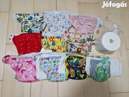 10db mosható pelenka betéttel és szárazontartóval