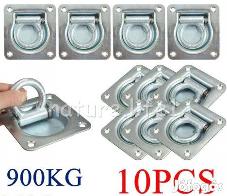 10db pótkocsi+teherautó süllyesztett rakomány rögzítő szem fül