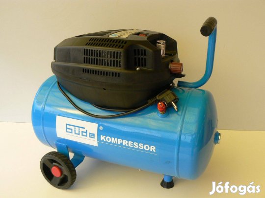 1100W teljesítménnyel, Güde száraz kmpresszor 24literes tarrtállyal