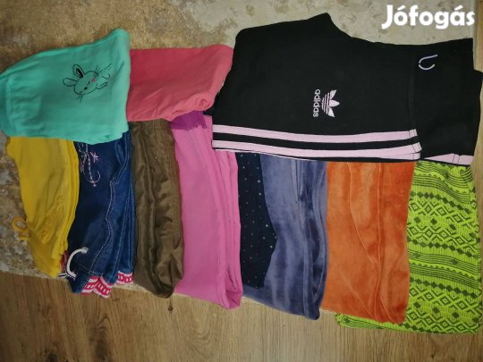 110-116 lány ruhacsomag (melegítő nadrágok, bugyik)