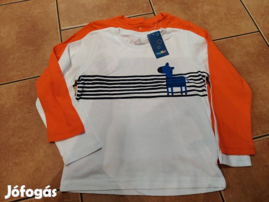 110-116-os Új fiú hosszú ujjú pólók 2db 
