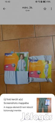 110-116-os Új lány béleletlen esőnadrág+kabát 