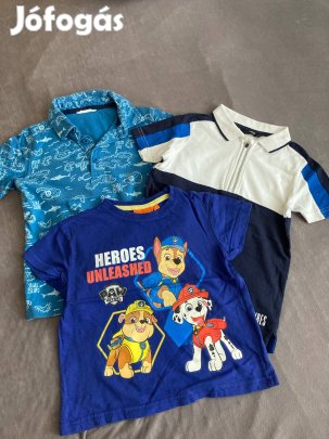 110-116-os fiú póló 3db együtt eladó