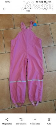 110-116-os új lány béleletlen esőnadrág 