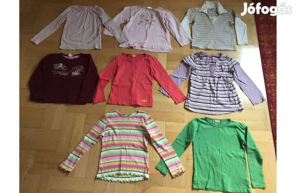 110-116-s kislány hosszú ujjú felső, póló csomag