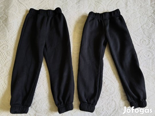 110-es 2 db fekete gyerek tréningnadrág