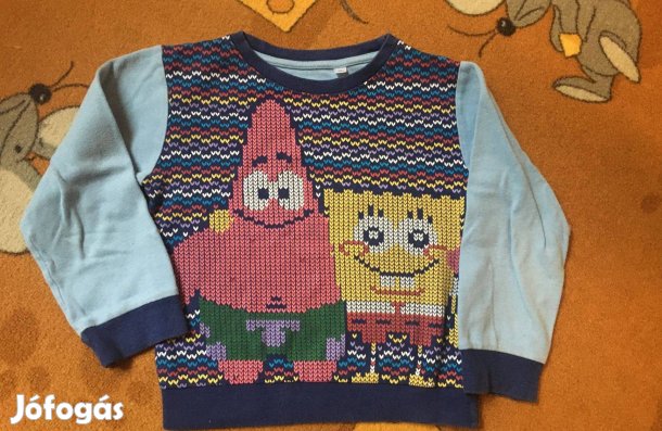 110-es Spongyabob Patrik hosszú ujjú felső!