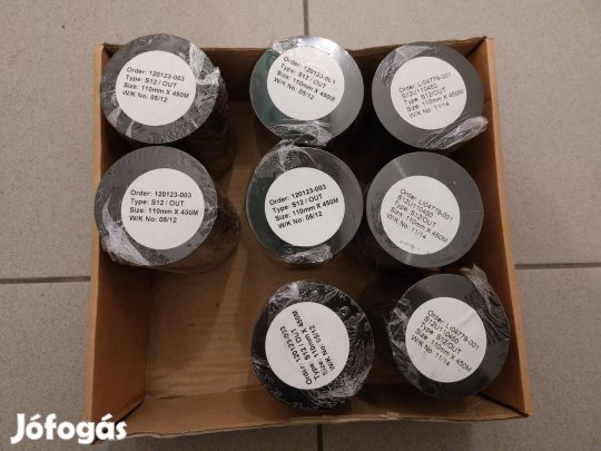 110x450 Zebra wax festékszalag (02300BK11045)