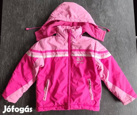 116-os használt állapotú, könnyű, meleg télikabát levehető kapucnival 