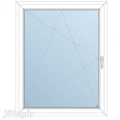 118x148 Műanyag ablak / Bukónyíló/, 2-rétegű üveg -KR