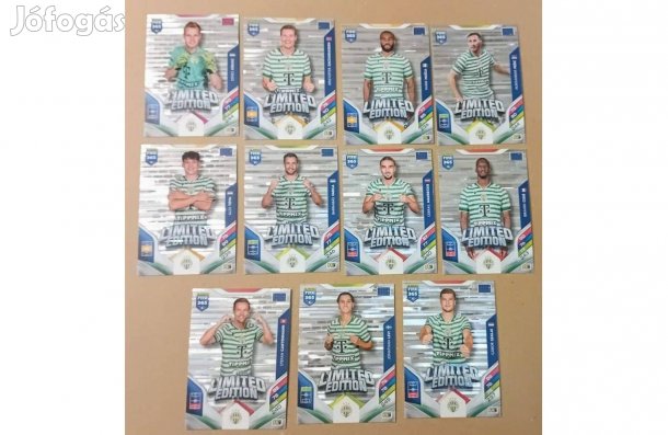 11 darab Ferencváros Limited focis kártya, teljes szett FIFA 2026