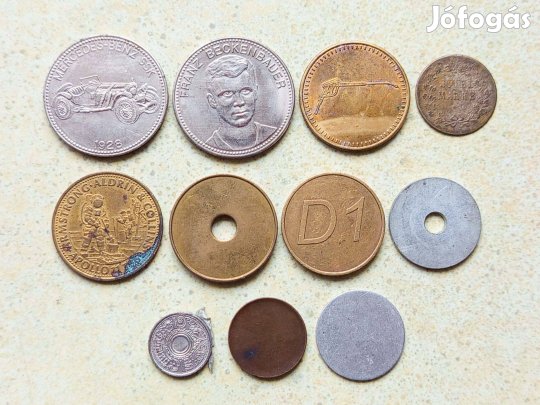 11 db Külföldi Zseton Németország Token Bárca Biléta