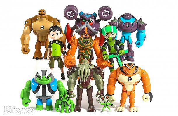11 db-os Ben10 jellegű figura szett