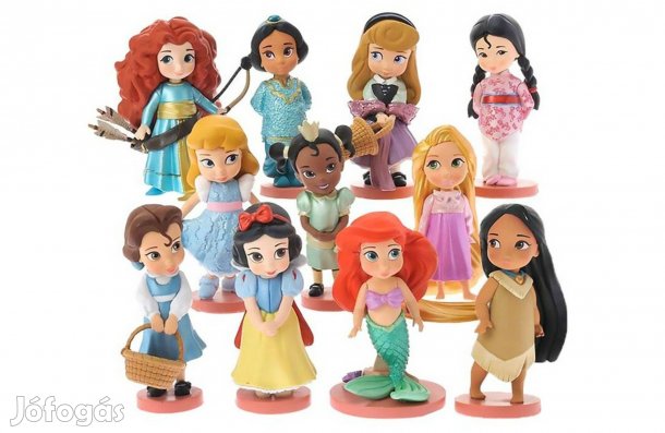 11 db-os Disney hercegnő jellegű figura baba szett