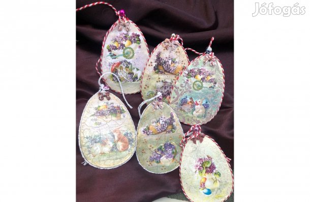 11cm-es fa alapú tojásfadísz húsvéti tojás