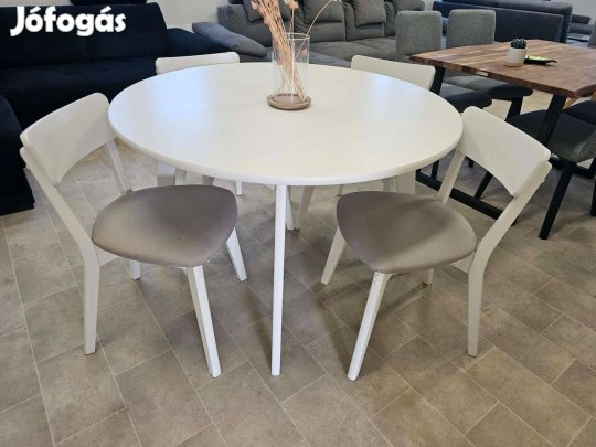 120 cm átmérőjű körasztal 4 db székkel