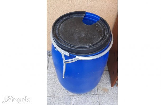120 literes fémcsatos műanyag hordó