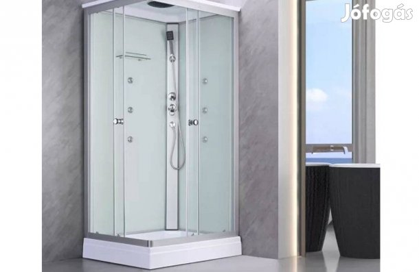 120 x 80 cm VAL, szögletes Hidromasszázs Zuhanykabin ingyenes országos