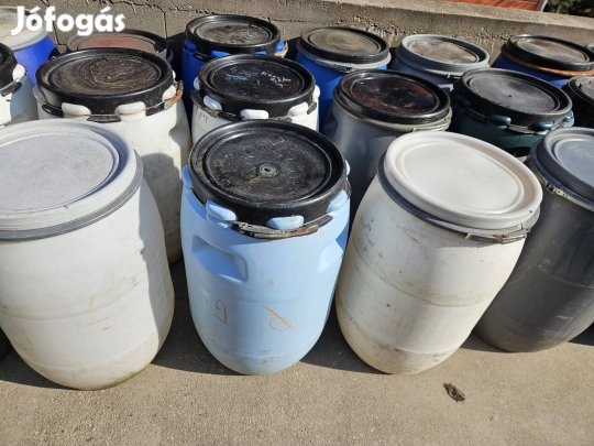 120literes műanyag hordók eladók! 