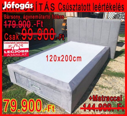 120x200cm ács ajándék fejvéggel és matraccal