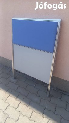 120x80 cm asztali paraván, térelválasztó, kék színű - használt paraván