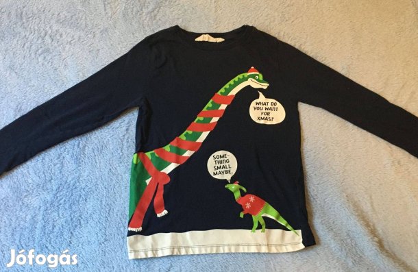 122-128 H&M karácsonyi hosszú ujjú felső!