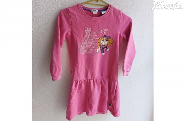 122/128-as Lupilu márkájú rózsaszín, hosszúujjú kislány ruha