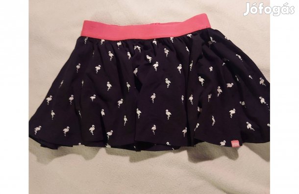 122/128-as fekete alapon mintás kislány szoknya
