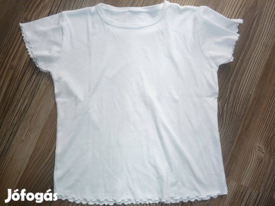 122/128-as kislány fehér felső