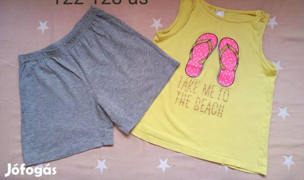 122-128-as nyári kislány ruhacsomag 15 db-os