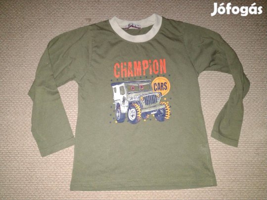 122-128 fiú hosszú ujjú felső khaki