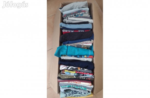 122-128 fiú ruha, póló, pulcsi, rövidnadrág, pizsama, széldzseki