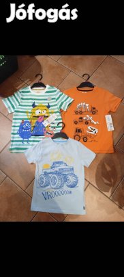 122-es Új fiú rövid ujjú pólók 3db