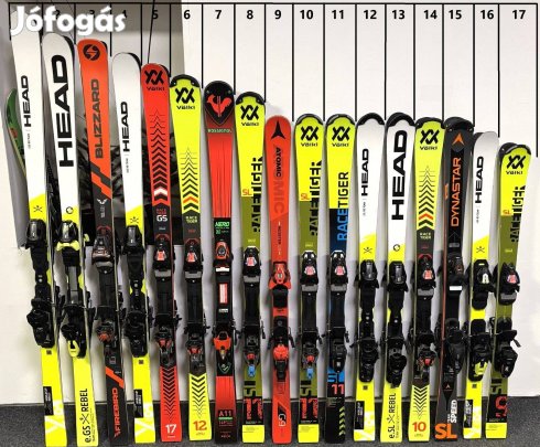 124-173 cm közötti junior verseny sílécek Atomic, Head, Völkl eladó