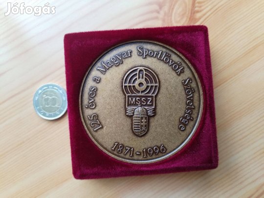 125 éves 1871-1996 A Magyar Sportlövő Szövetség bronz érem