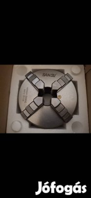 125 mm-es 4 pofás eszterga tokmány fordított pofákkal és kulccsal