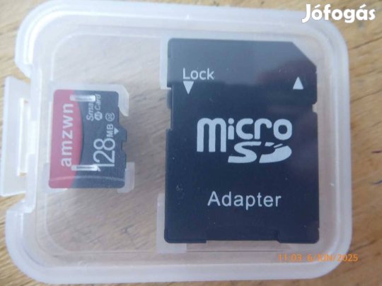 128 MB mikro SD kárttya adapterrel